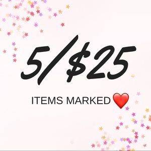 Items Marked ❤ 5/$25